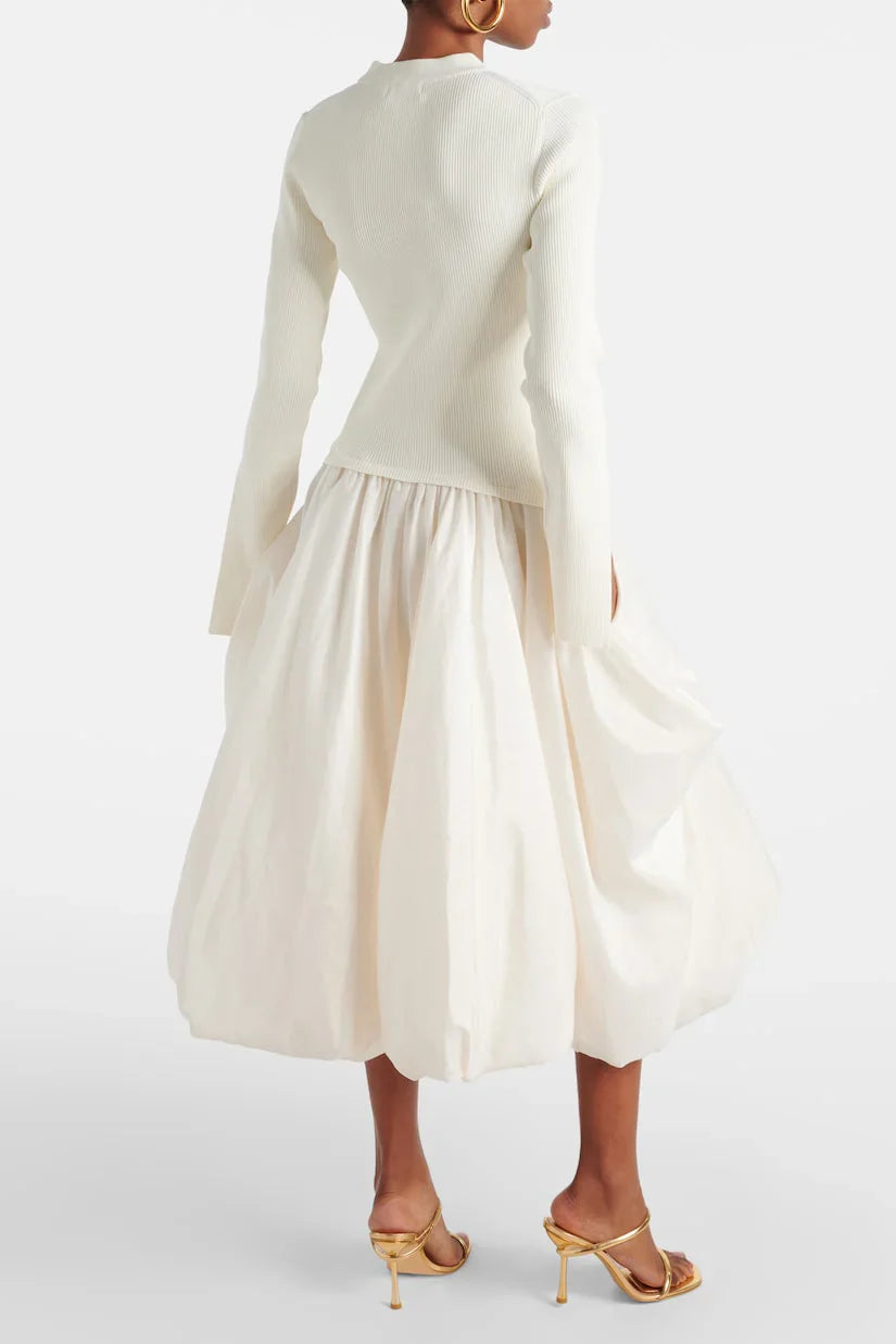 Kenlie Bubble Skirt Midi-Dress