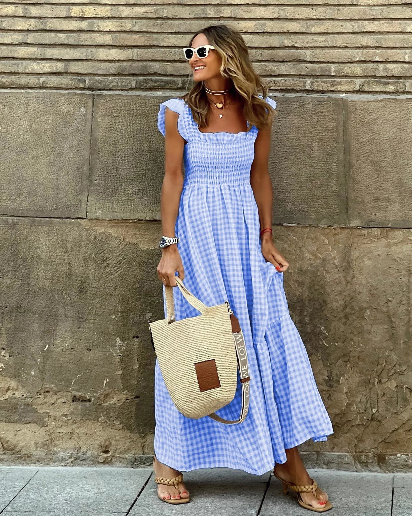 Hannah Retro-Cut Check Dress for Instant Elegance