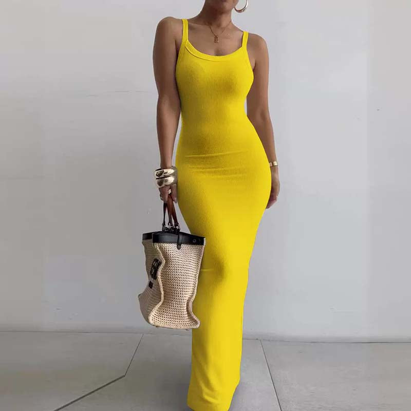 Anna Elegant Backless Spaghetti Strap Maxi Dress