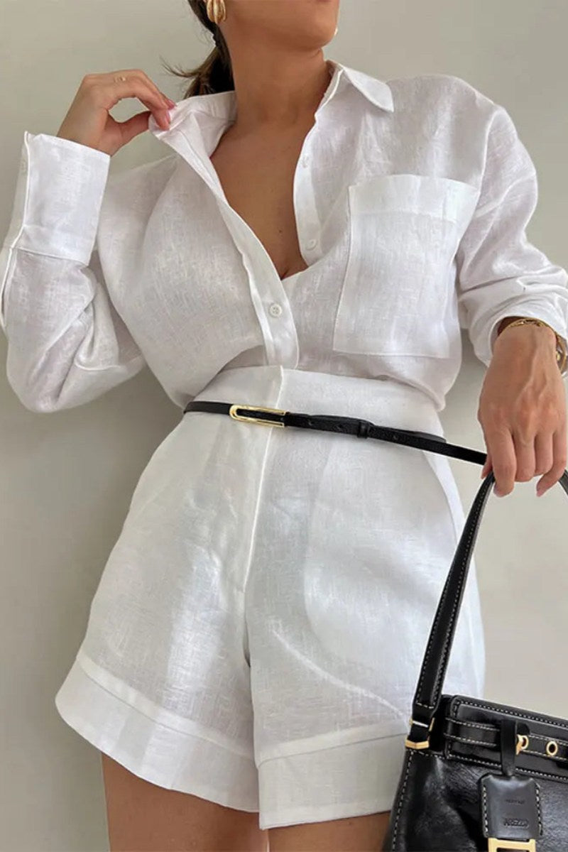 Senela Cotton linen blend two piece set