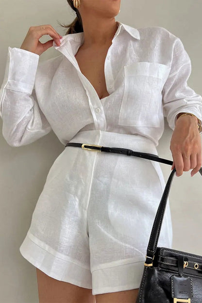 Senela Cotton linen blend two piece set
