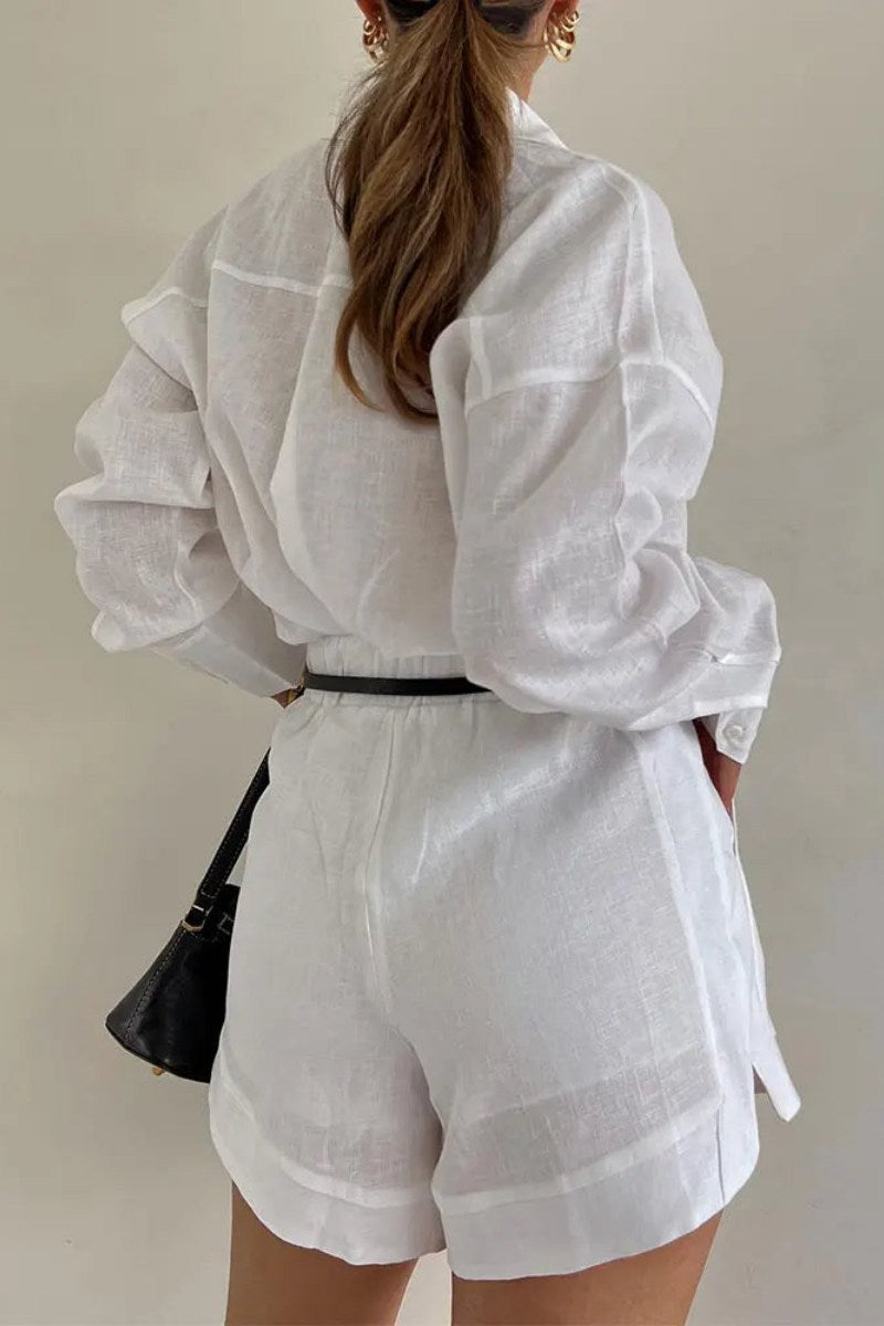 Senela Cotton linen blend two piece set