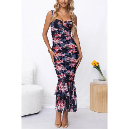 Sophia Styled To Perfection Ruched Floral Maxi Dress