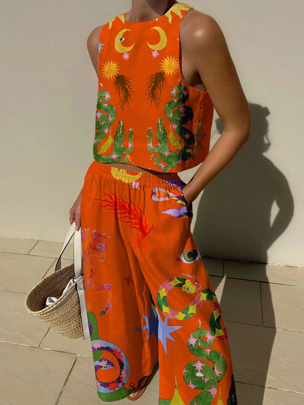 Lillian Charlotte Printed Tank & Pant Set