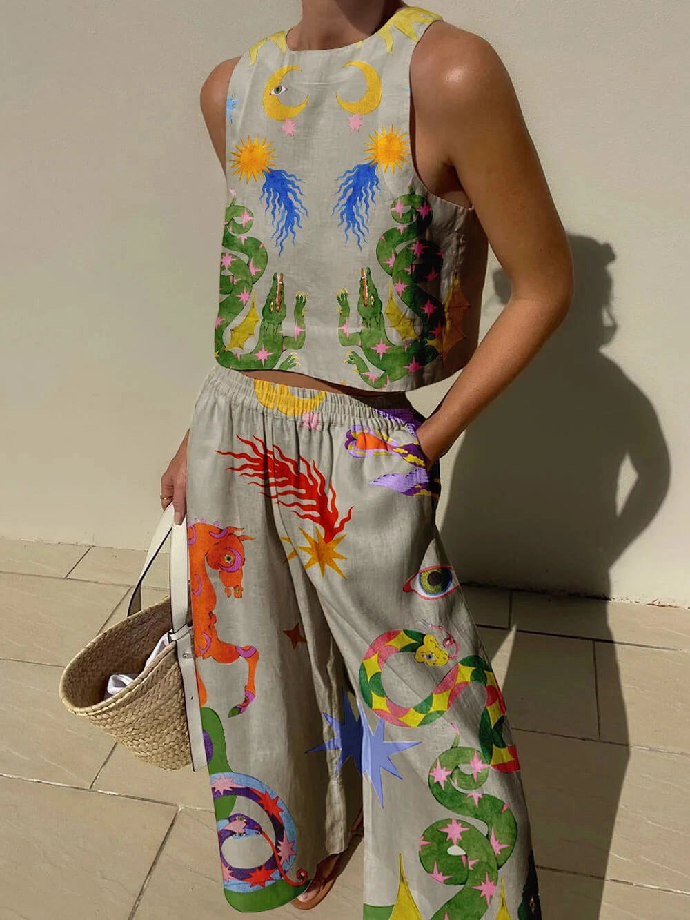 Lillian Charlotte Printed Tank & Pant Set