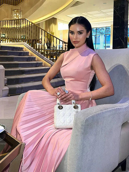 Sarah Elegant Draped Evening Gown
