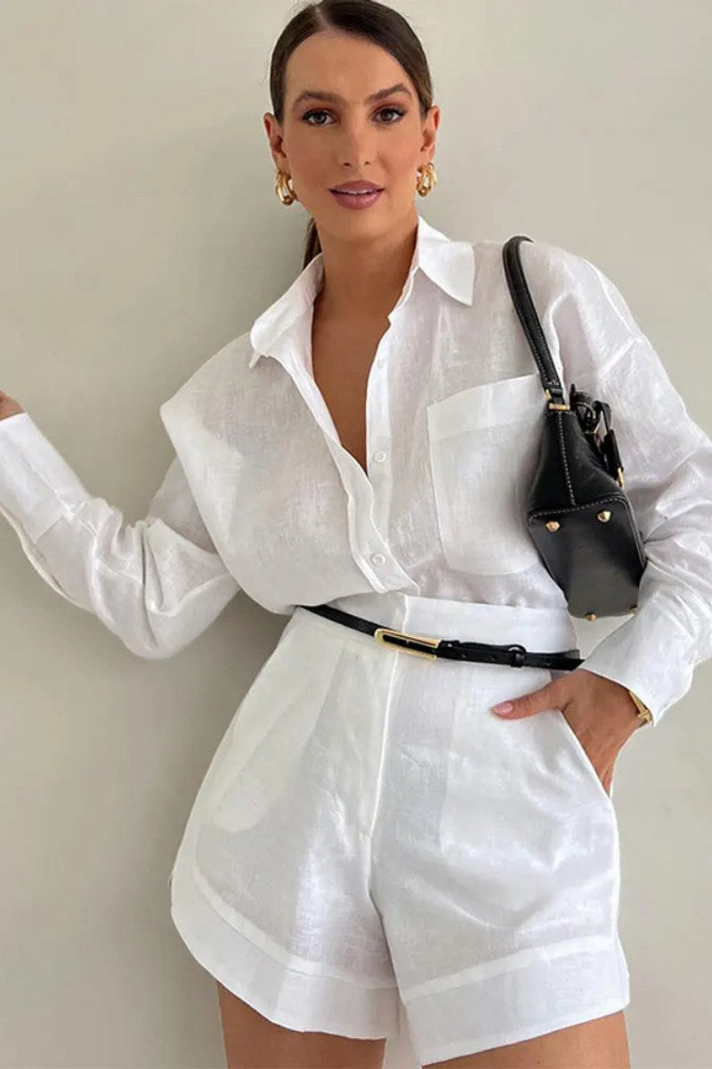 Senela Cotton linen blend two piece set