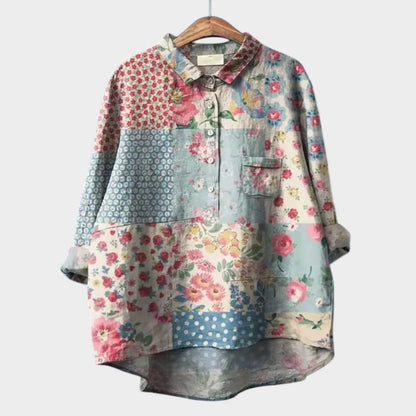 Maria Floral Oversized Blouse with Everyday Comfort