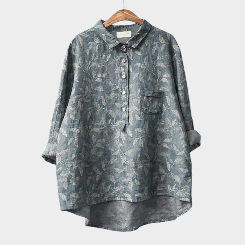 Maria Floral Oversized Blouse with Everyday Comfort