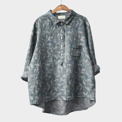 Maria Floral Oversized Blouse with Everyday Comfort