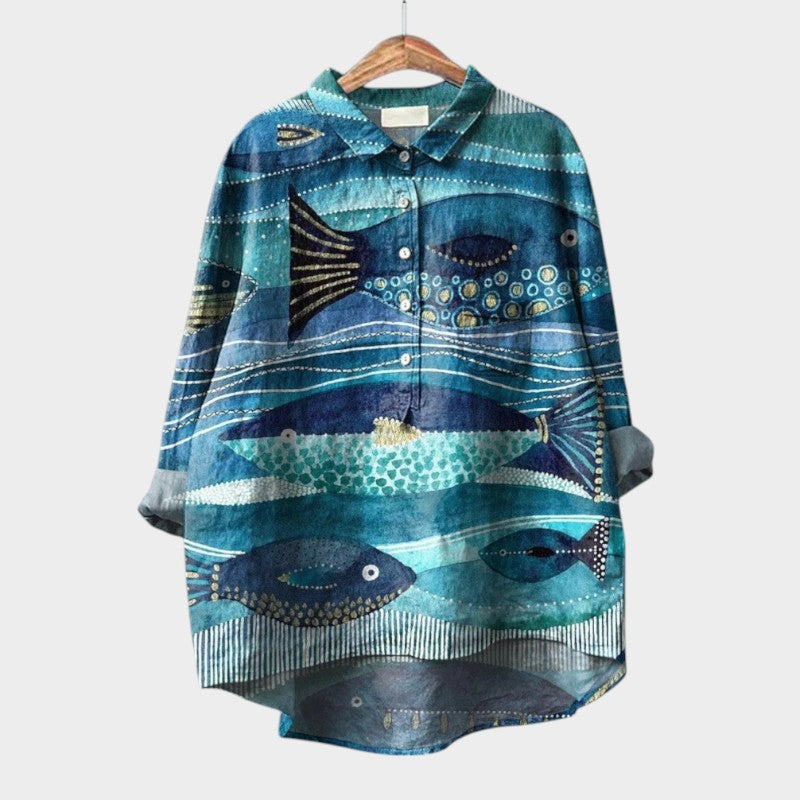 Lara Oversized Floral Blouse with Absolute Comfort for Sunny Days