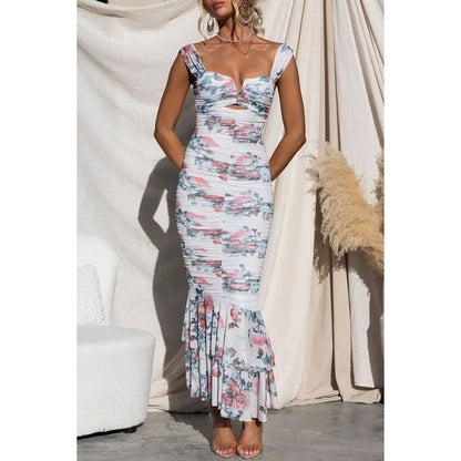 Sophia Styled To Perfection Ruched Floral Maxi Dress