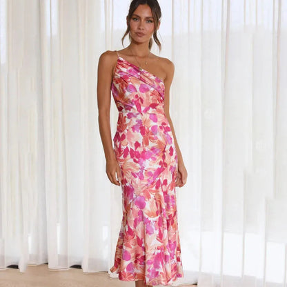 Eliza  Elegant One-Shoulder Dress
