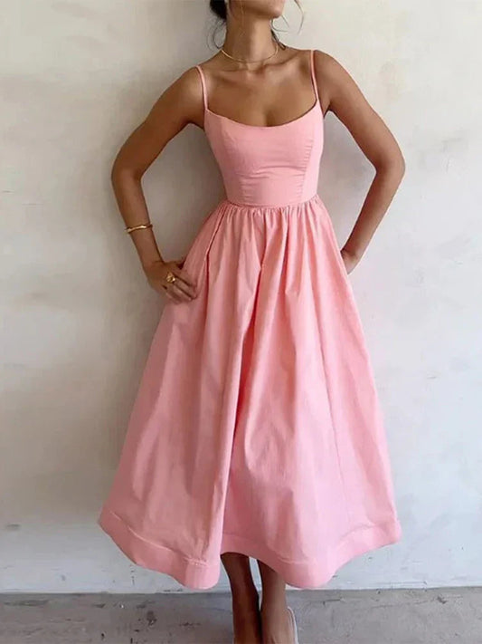 Lucy Elegant Spaghetti Strap Dress
