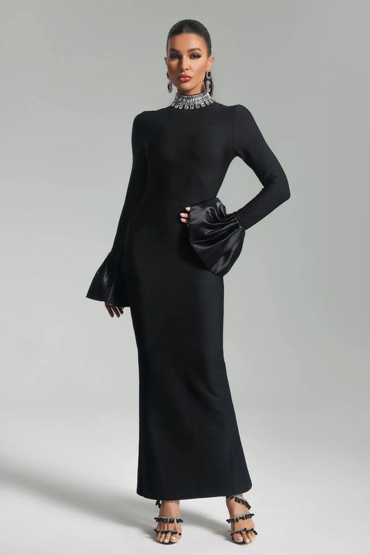 Luna Elegant Diamante Maxi Bandage Gown