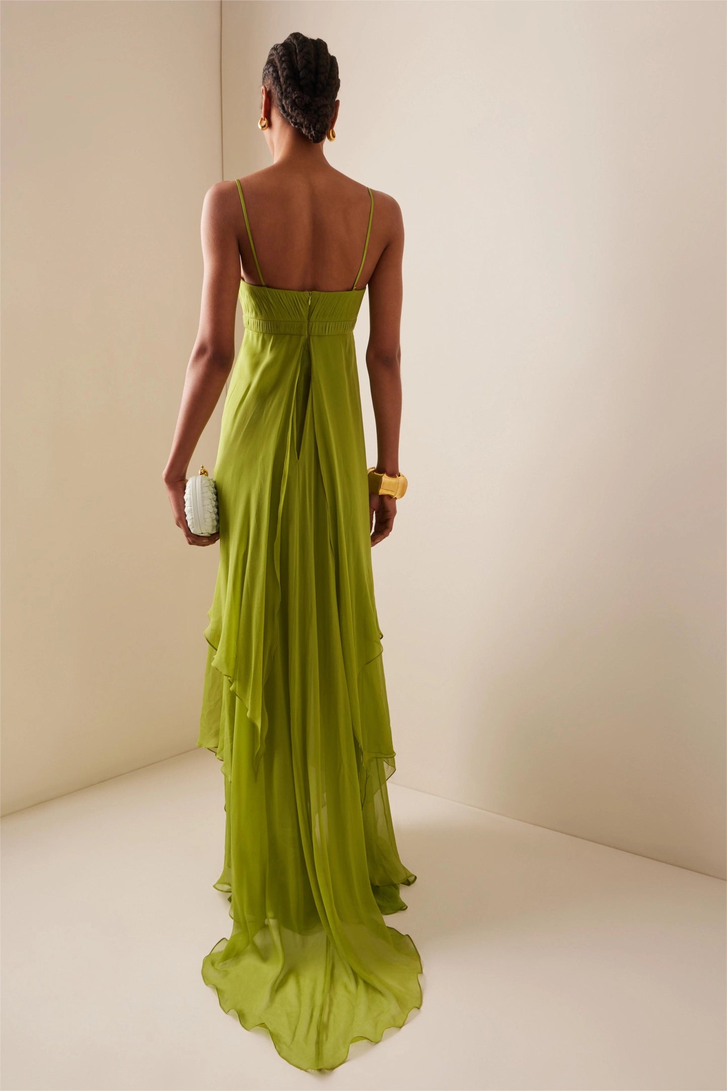 Lena Timeless Pleated Cut-Out Dress