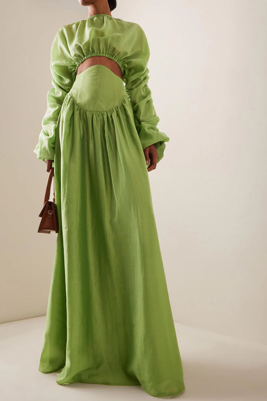 Isla Stylish Long Sleeve Top & Maxi Skirt Set