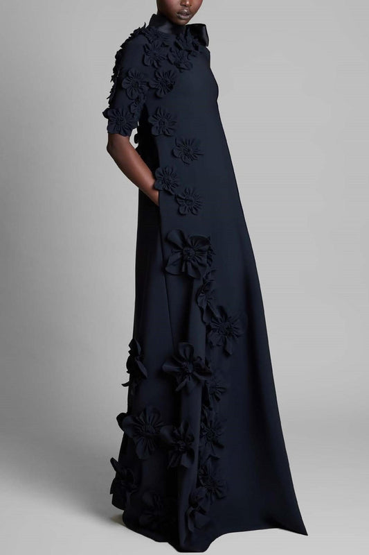 Luna Timeless 3D Flower Maxi Gown