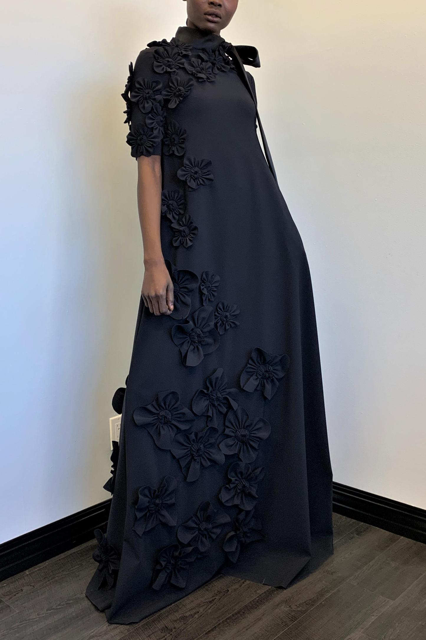 Luna Timeless 3D Flower Maxi Gown