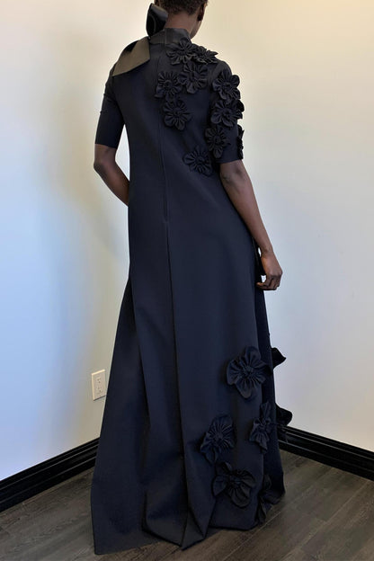 Luna Timeless 3D Flower Maxi Gown