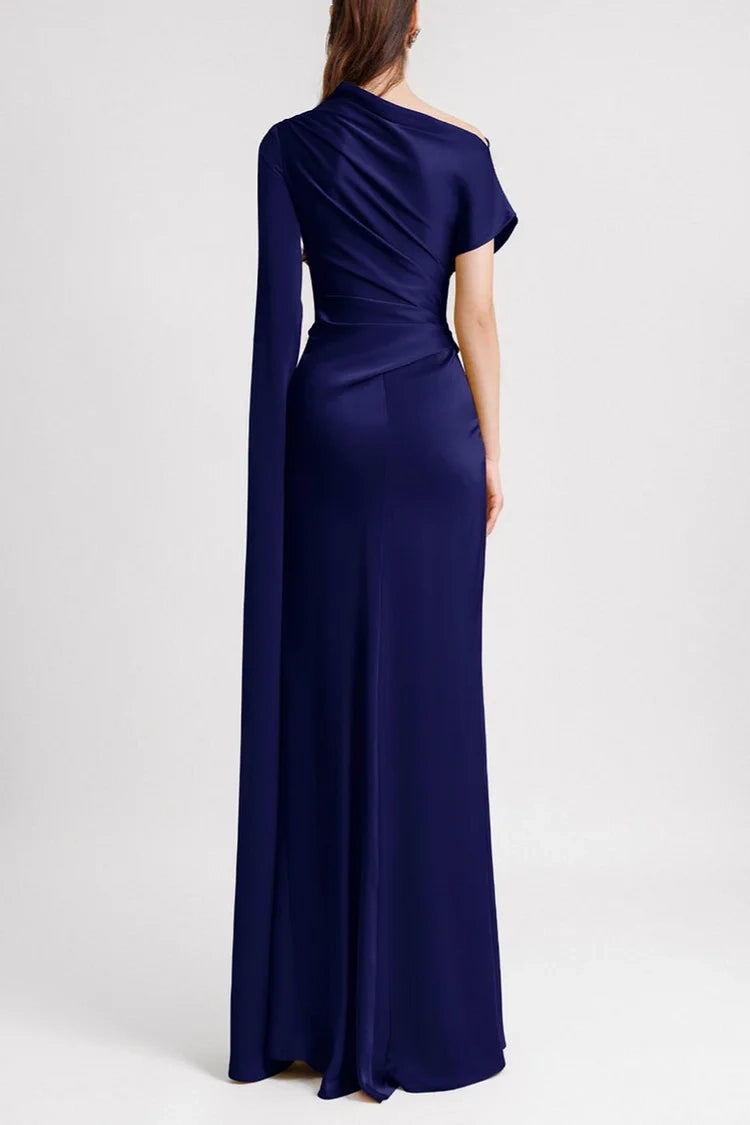 Chloe Timeless Satin Draped Maxi