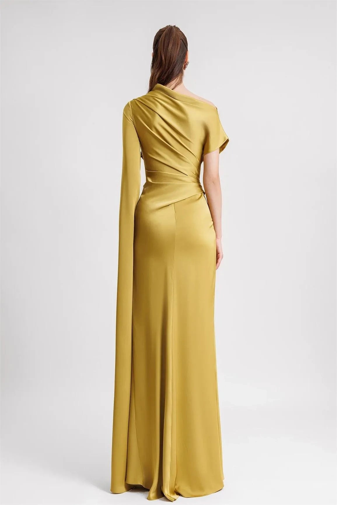 Chloe Timeless Satin Draped Maxi