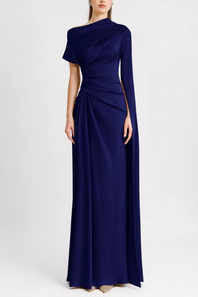 Chloe Timeless Satin Draped Maxi