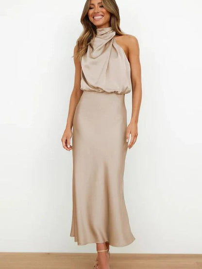 Amelia  Elegant Off-Shoulder Midi Dress