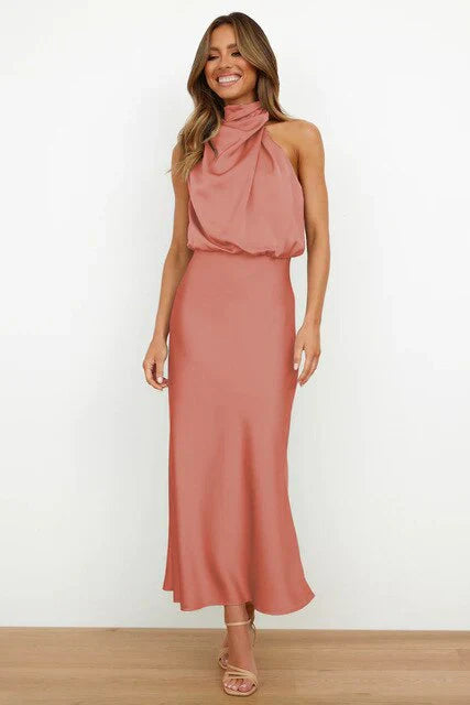 Amelia  Elegant Off-Shoulder Midi Dress