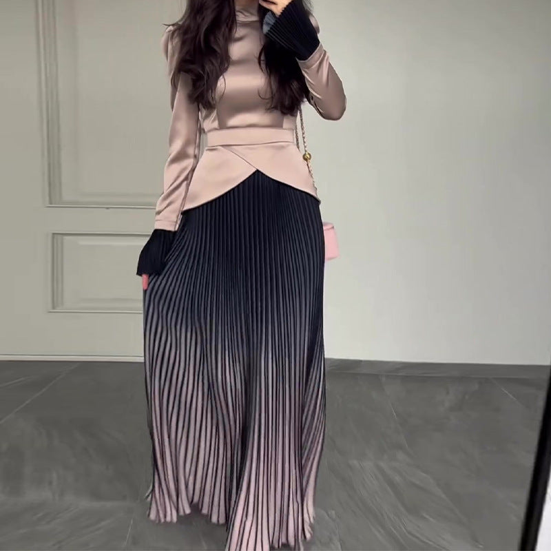 Elegant Soft Gradient Maxi Dress
