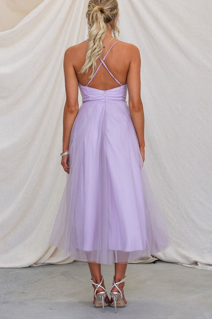 Alexa Elegant Chiffon Suspenders Party Maxi Dress