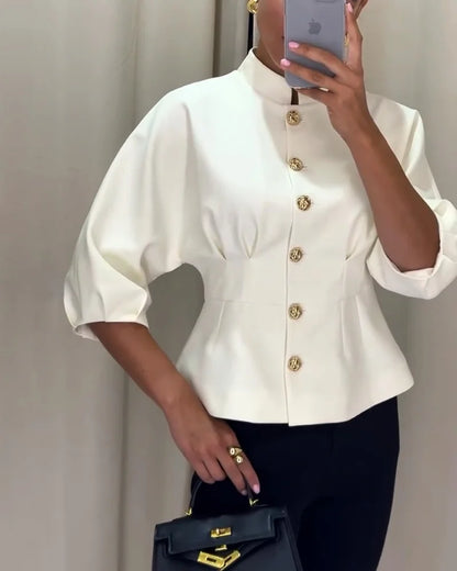 Clara Chic Buttoned Blouse