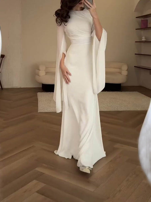 Mia Elegant Solid Color Slim Dress