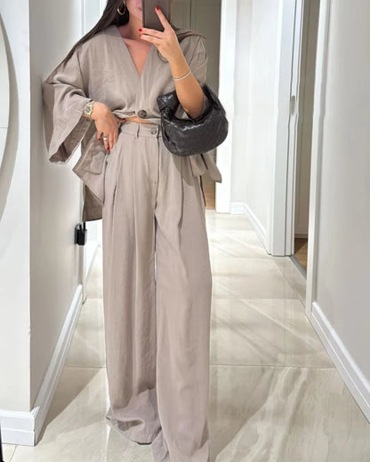 Nina Flowing V-Neck Lounge Set