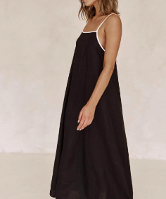 Classic Holiday Style Contrasting Suspender Dress