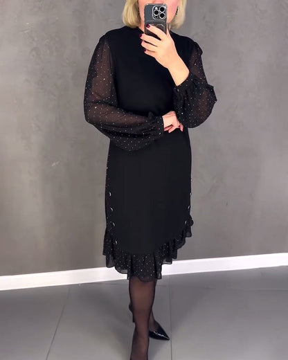 Mia Elegant Sheer Sleeve Dress