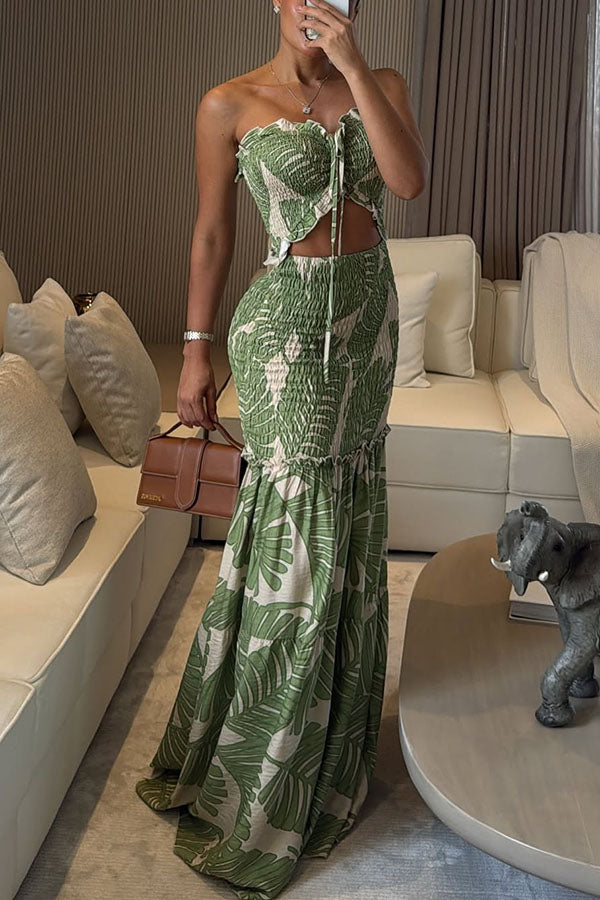 Bella Elegant Halter Cutout Stretch Maxi Dress