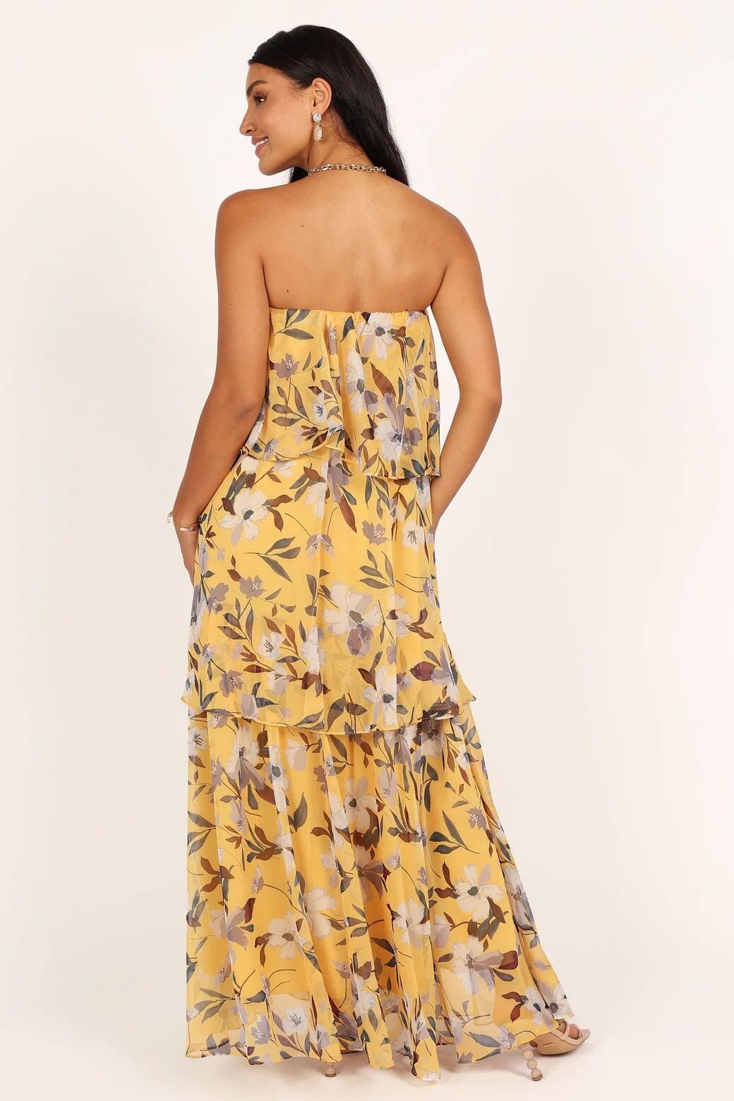 Hannah  Elegant Strapless Polka Dot Gown