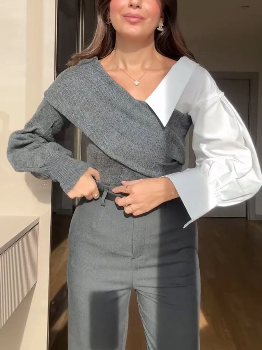 Raya Elegant Colorblock Knitwear