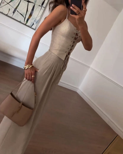 Avery Lace-Up Two-Piece Set