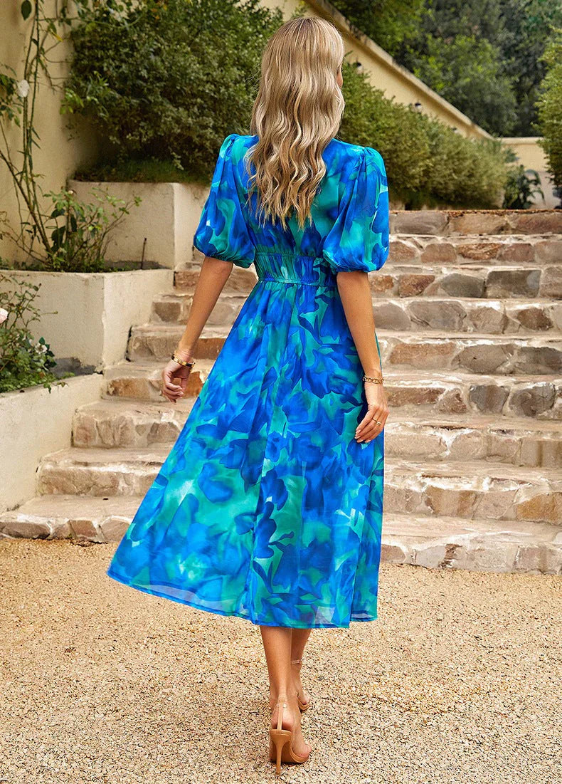 Eliza Elegant V-Neck Dress
