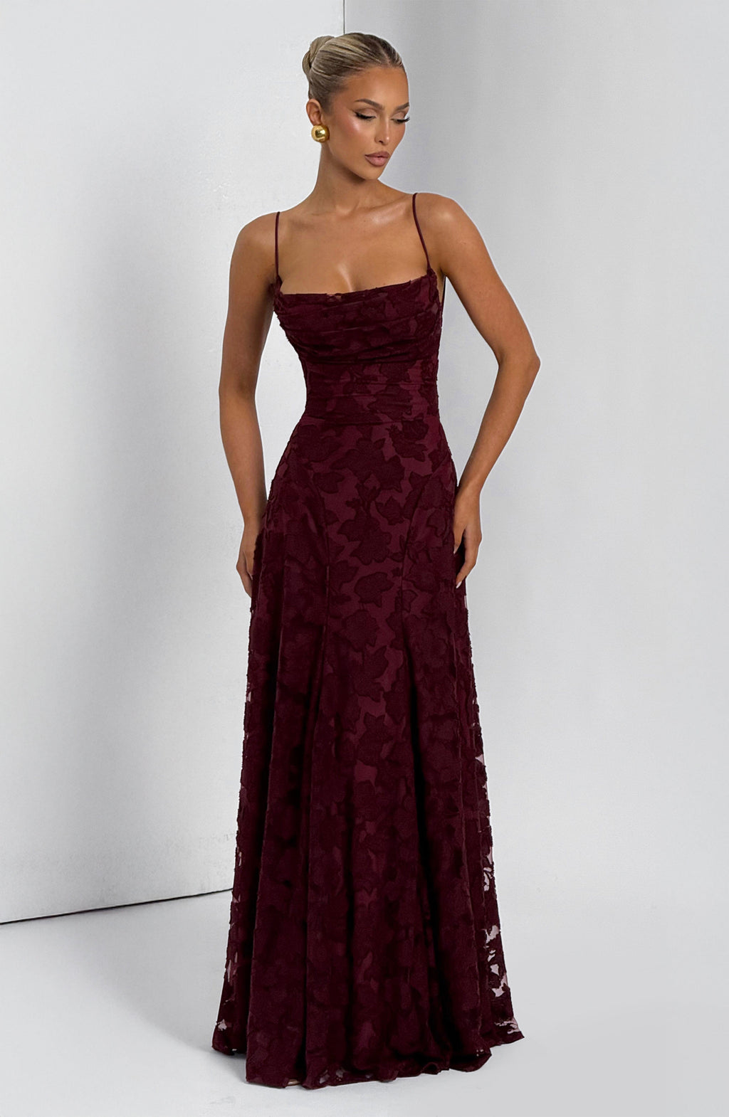Mia Elegant Ivory Maxi Dress
