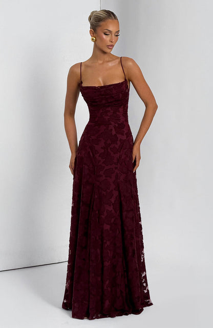 Mia Elegant Ivory Maxi Dress