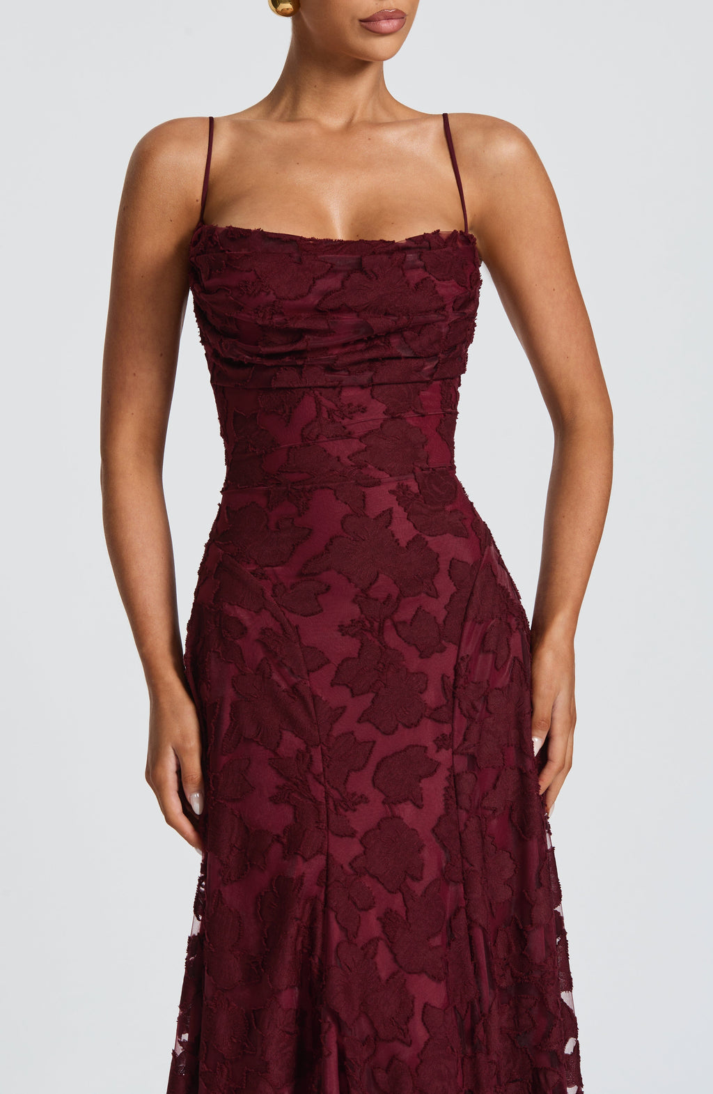 Mia Elegant Ivory Maxi Dress