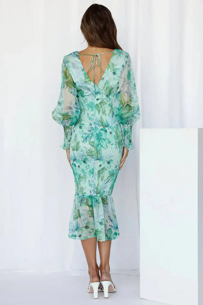 Miley Elegant Floral Print Dress