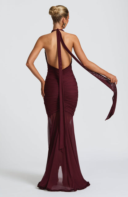 Sophia Timeless Cherry Lacquer Maxi Dress