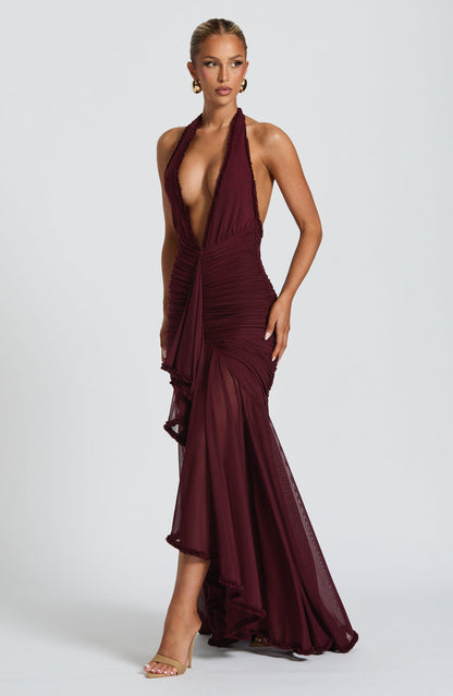 Sophia Timeless Cherry Lacquer Maxi Dress