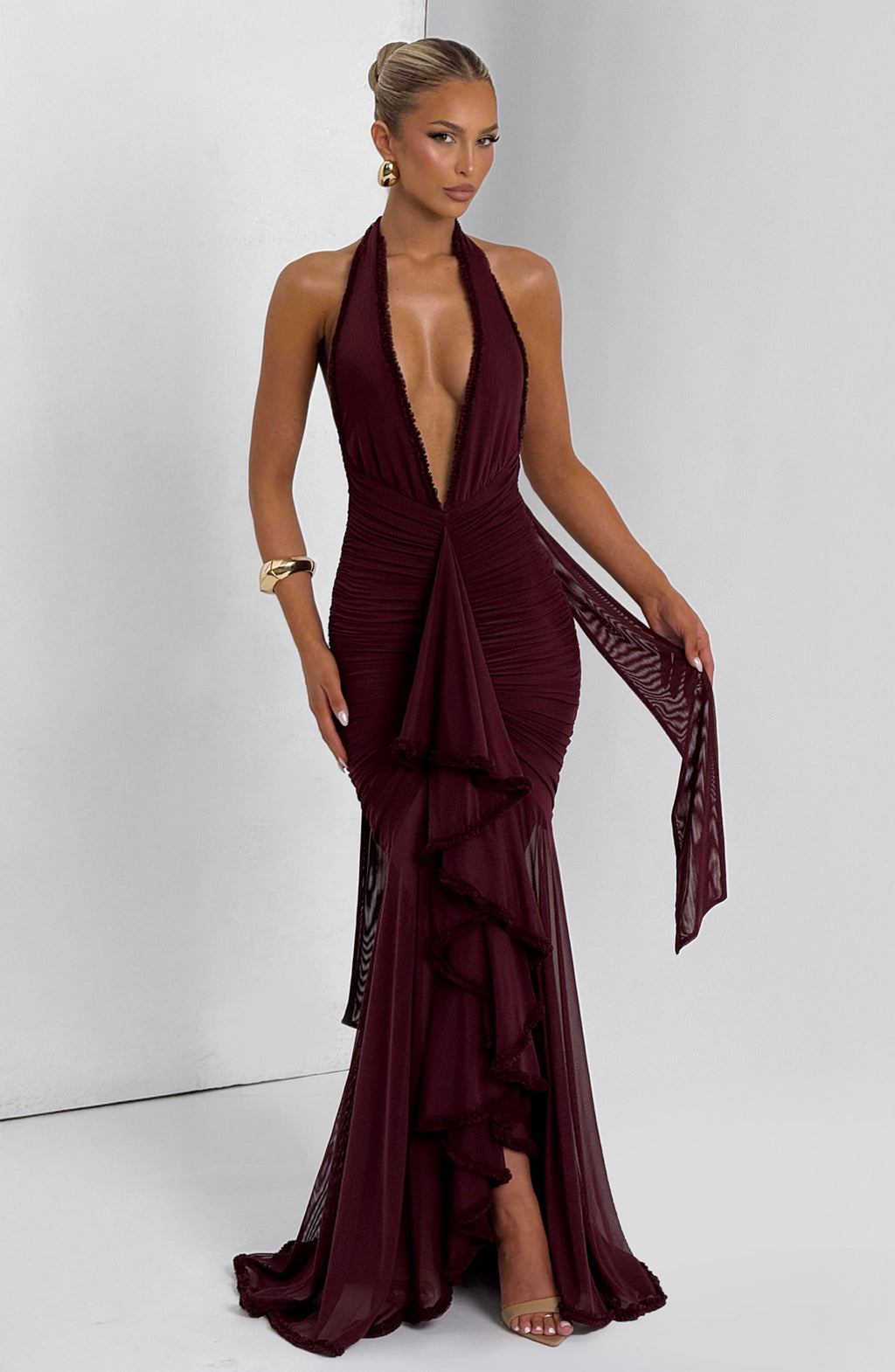 Sophia Timeless Cherry Lacquer Maxi Dress