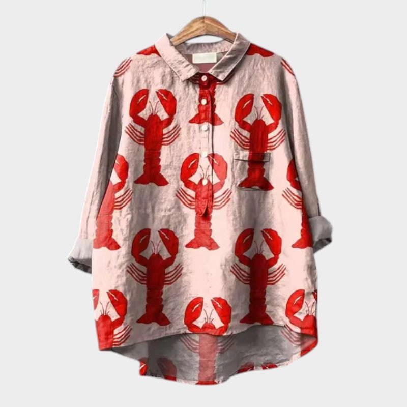 Lara Oversized Floral Blouse with Absolute Comfort for Sunny Days