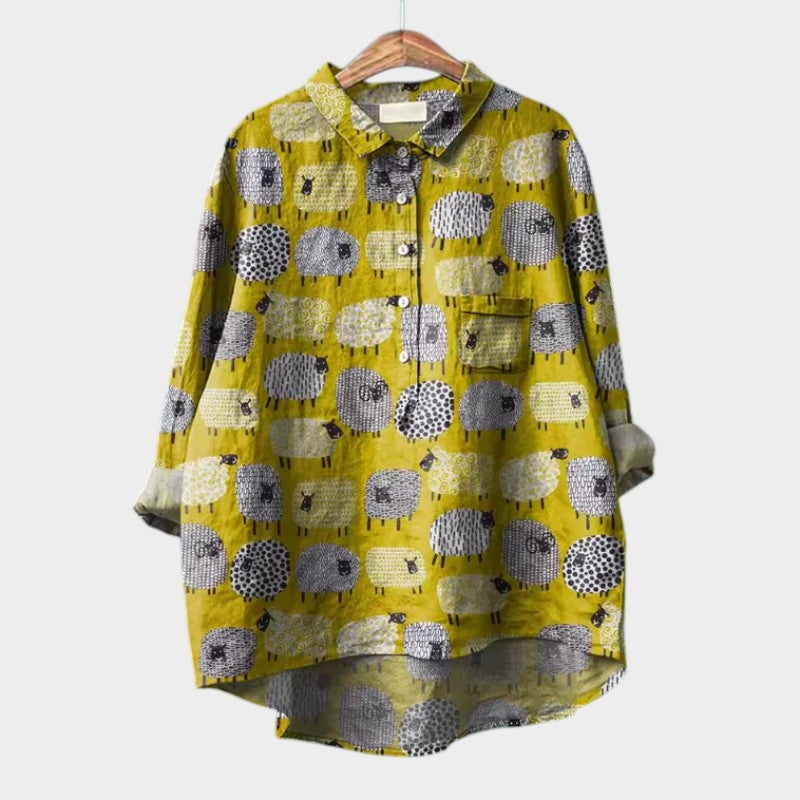 Lara Oversized Floral Blouse with Absolute Comfort for Sunny Days